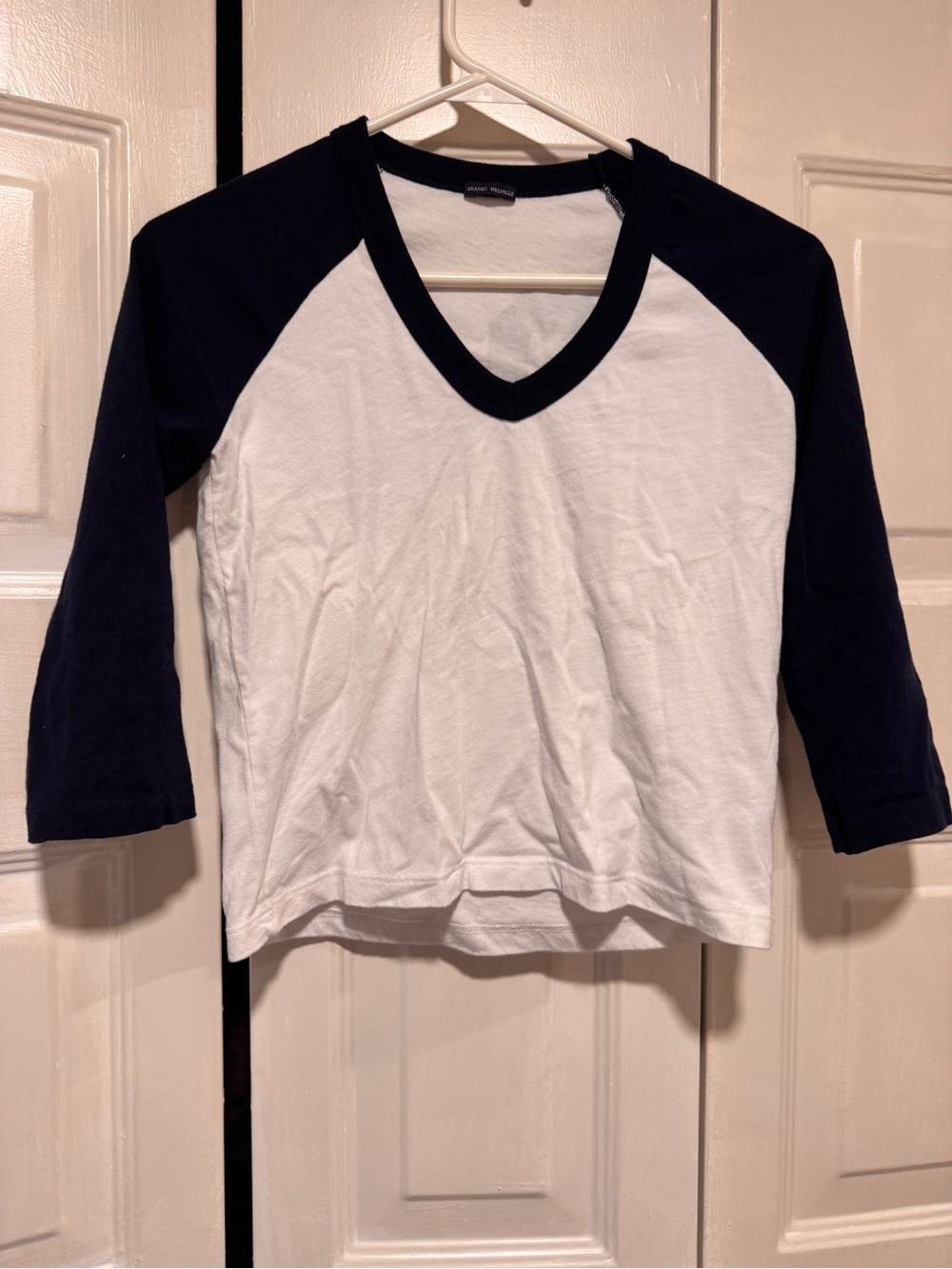 Brandy Melville V-Neck Baseball Tee